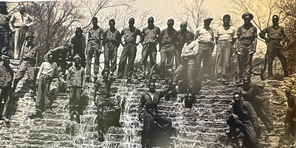 group of men who helped rebuild Mt. Airy Forest