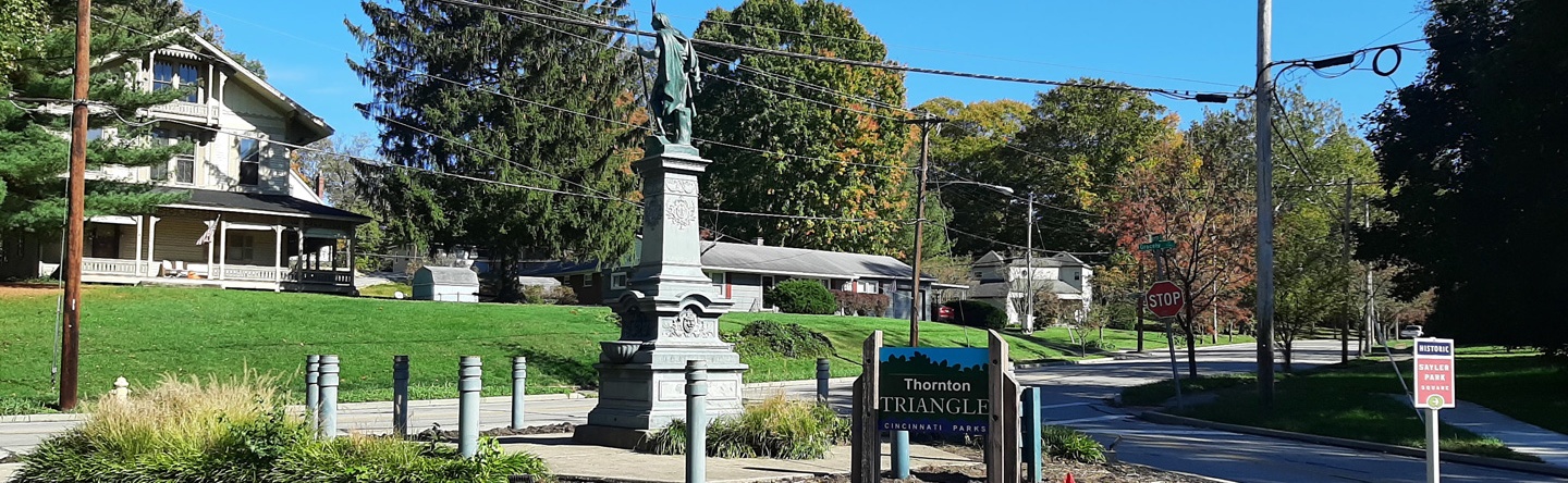 Sign at Thorton Triangle