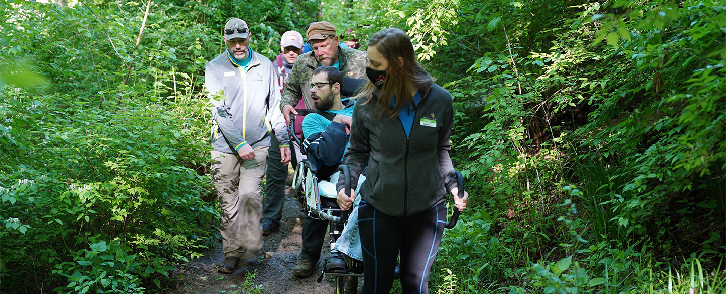 Everybody In Mt Airy Forest Accessible Hiking Wheel Chair Program