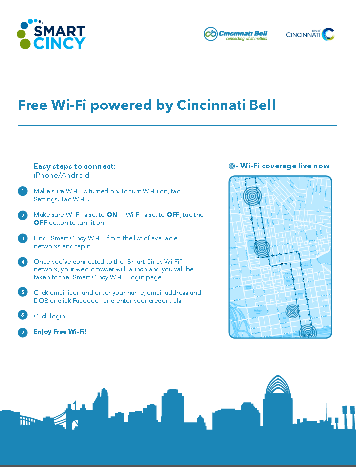 City Cincinnati Bell Bring Free Wi Fi To Downtown City Of Cincinnati