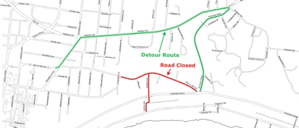 Taft Road and Collins Ave. Closed 8/29 through 9/1
