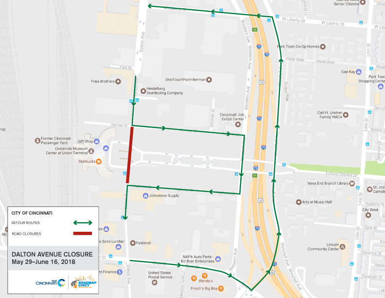 Dalton Avenue Detour