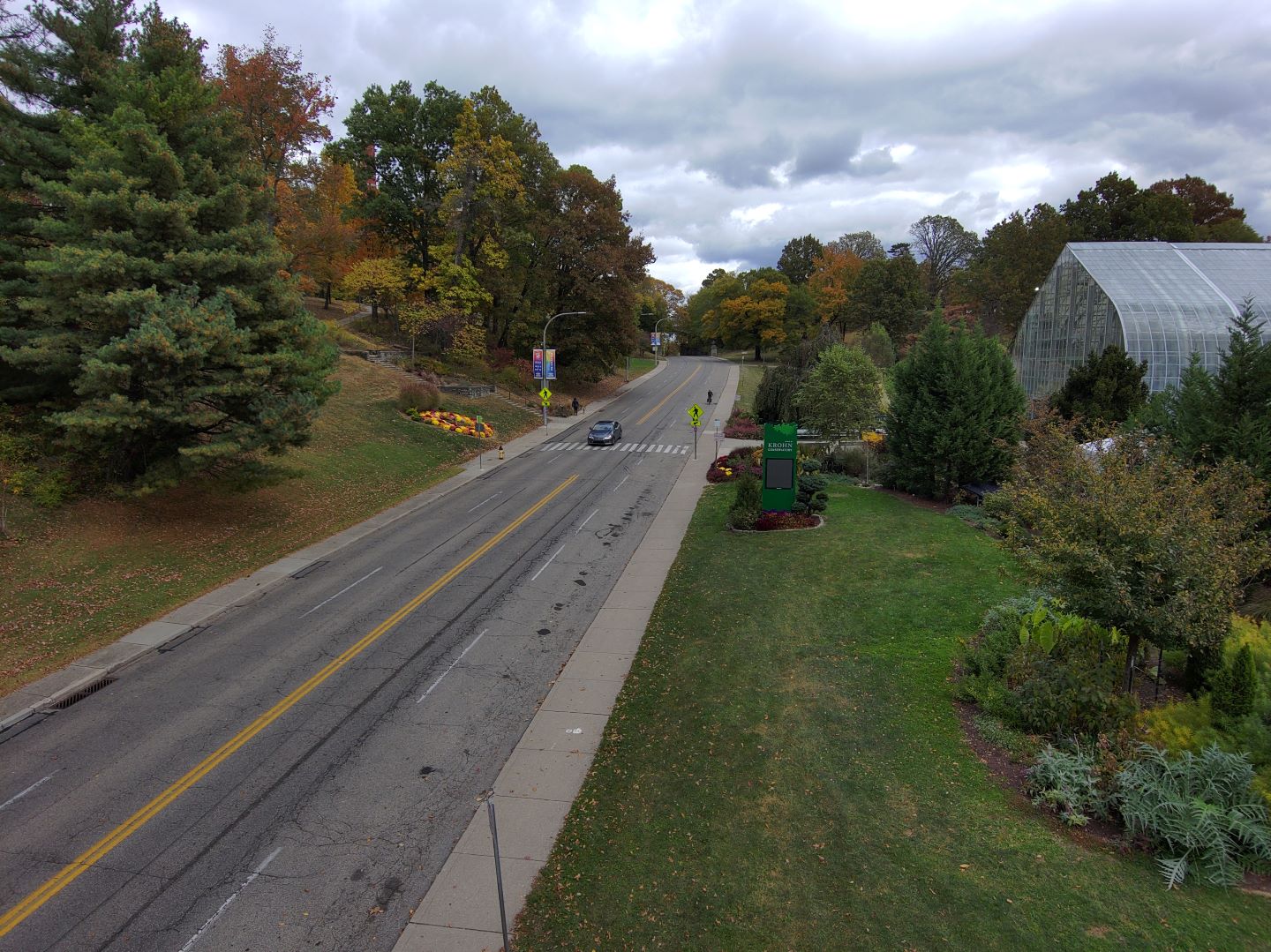 View across from Krohn Conservatory