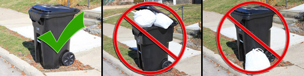 How to Place Your Garbage Cart at the Curb