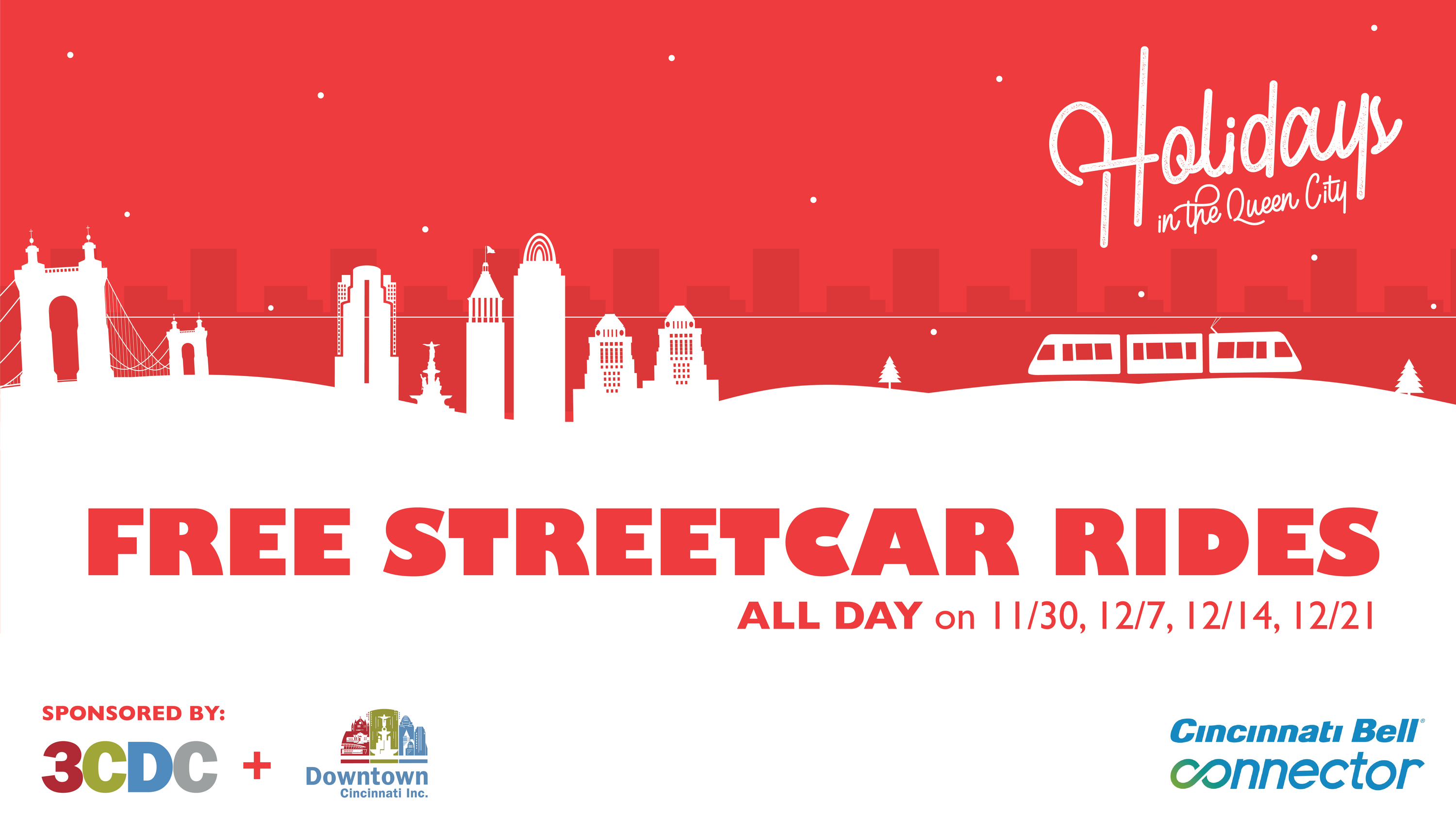 Free Streetcar Rides on Saturdays This Holiday Season
