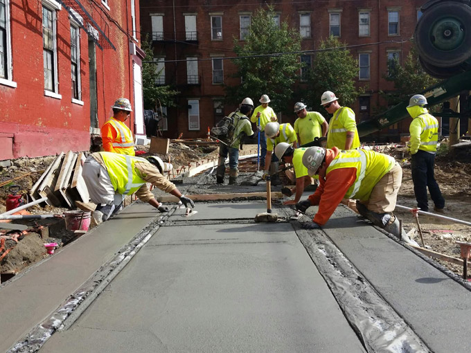 Henry track concrete