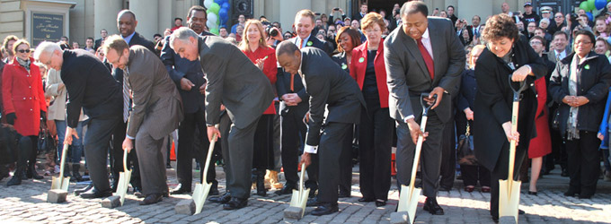 Ground is broken for the Cincinnati Streetcar