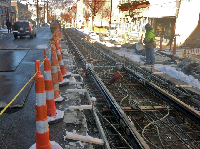 Trackwork looking north