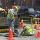 Working on a Cincinnati Bell manhole in Over-the-Rhine