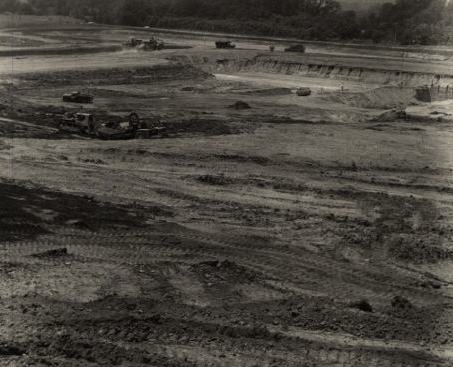 Beginning stage of construction on the new treatment plant